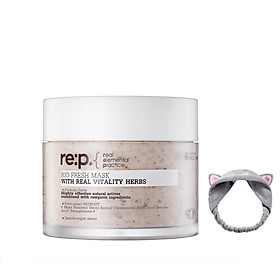 Mặt Nạ Đất Sét Hoa Hồng Dưỡng Trắng, Làm Đều Màu Da RE:P Bio Fresh Mask With Real Vitality Herbs 130g + Tặng 1 Băng Đô Tai Mèo (Màu Ngẫu Nhiên)