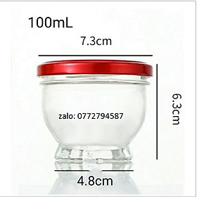 Mua Hũ Thủy Tinh Bé Sen Lùn 75ml   100ml Nắp Thiết | Hũ Đựng Yến Cao Cấp