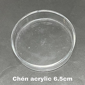 Chén thủy tinh, chén acrylic cho cá tép ăn size 6-8,5cm