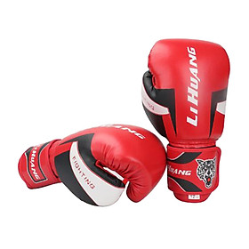 Boxing Gloves Muay Thai Kick Boxing PU Leather Sparring Heavy Bag Workout MMA