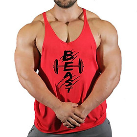 Mới đến thể hình thể hình Stringer Tank top Gym không tay áo sơ mi nam tập thể dục chạy áo vest singlet sportswear workout tanktop Color: 8 Size: M
