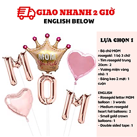 Bộ bong bóng trang trí Love Mom balloon set mfd30