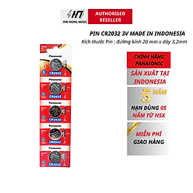 5 Viên Pin CR2032 3V Panasonic Lithium thay pin Smartkey , Cmos , Pin thay Airtag - Hàng chính hãng