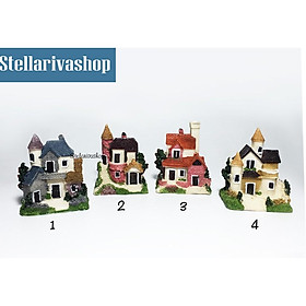 Tiểu cảnh - Nhà biệt thự mới làm tiểu cảnh terrarium decor sen đá/ mô hình trang trí quà tặng trang trí