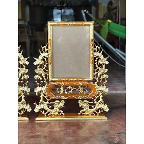 Mua Khung ảnh thờ thiếp vàng gỗ gụ lòng ảnh 23x32cm