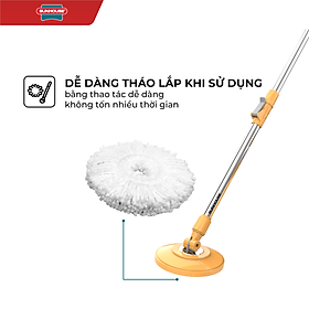 Mua Bông Lau Nhà Microfiber Xoay 360 Độ Sunhouse KS-CO350M