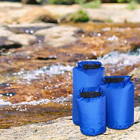 3 Pieces Waterproof Dry Bag Carrying Bag Rucksack for Fishing Swimming Sailing