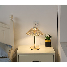 Mua Đèn Bàn Pha Lê Decor DB-89023 - Hình Ô   Hình Nón - Cắm Điện - 3 Chế Độ Ánh Sáng