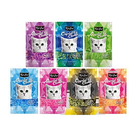 Cát Kit Cat, Cát Thủy Tinh Than Hoạt Tính Hạt Nhỏ - Túi 4L, Cát vệ sinh Kit Cat - Crystal Clump, cát cho mèo