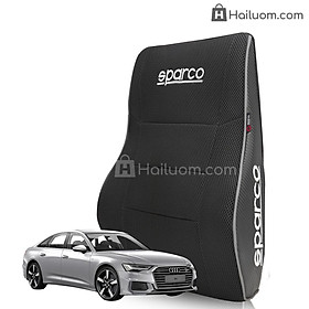 Gối Tựa Lưng ô tô AUDI A6 Cao Cấp Sparco Italy - Dáng Thể Thao Công Thái Học - Vân Carbon