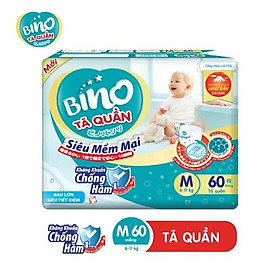 Tã quần Bino pants M60 công nghệ Nhật Bản kháng khuẩn (60 miếng)