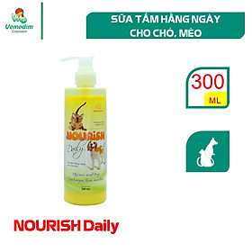 Vemedim Nourish Daily Shampoo sữa tắm hằng ngày cho chó mèo giúp thơm và mượt lông, chai 300ml 
