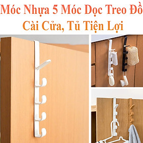 Mua Móc Nhựa 5 Móc Dọc Treo Đồ Cài Cửa   Tủ Tiện Lợi