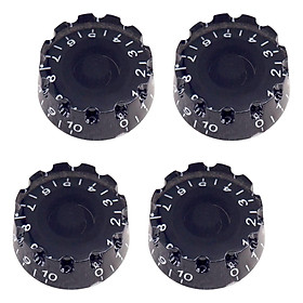 4x Guitar Knobs with Numbers Scale Bass Replacement for Electric Guitar