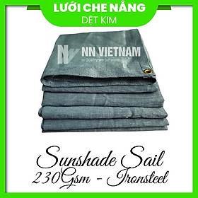 ⌈2M x 5M⌋ Lưới che nắng 80% màu xám - 230gsm HÀNG CAO CẤP Che nắng ban công, sân vườn