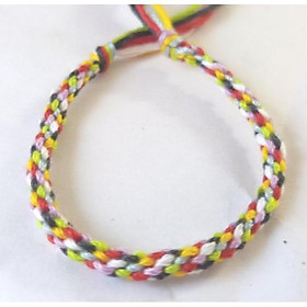 Vòng tay vòng chân may mắn-bảy sắc cầu vòng Rainbow-Wendy-Friendship bracelet-Vòng tình bạn handmade DIY