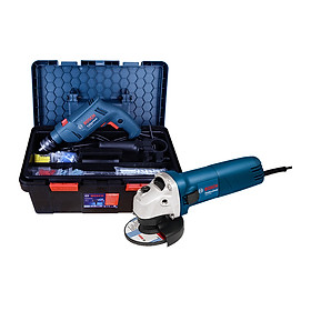 Combo Máy khoan động lực Bosch GSB 550 FREEDOM SET 90 chi tiết + Máy mài góc Bosch GWS 060