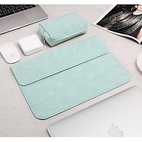 Bao da, túi da, cặp da chống sốc cho macbook, laptop, surface kèm ví đựng phụ kiện