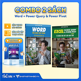 Ảnh bìa Combo 2 Sách Word - Power Query & Power Pivot ĐÀO TẠO TIN HỌC Ứng Dụng Văn Phòng Kèm Video 