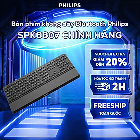 Bàn phím không dây Bluetooth Philips SPK6607 - Hàng Chính Hãng - Màu đen