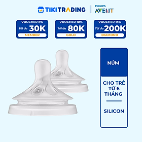 Núm ty mô phỏng tự nhiên mới hiệu Philips Avent cho trẻ từ 6 tháng tuổi ( vỉ đôi)_SCY965.02