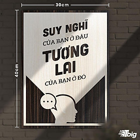 Mua Tranh động lực TBIG122: Suy nghĩ của bạn ở đâu tương lai của bạn ở đó 30x40cm