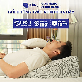 Gối chống trào ngược dạ dày người lớn AIRU kích thước 65x60x18cm- chống trào ngược, ợ chua, ợ hơi, khó thở, ngáy, viêm họng mãn tính