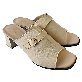 Dép Cao Gót Nữ BIGGBEN Da Bò Cao 5 Phân DCG91