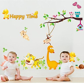 Decal dán tường hình hổ đáng yêu MJ8019