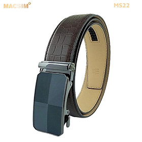 Thắt lưng nam -Dây nịt nam da thật cao cấp nhãn hiệu Macsim MS22