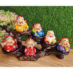 Mua Bộ Ngũ Phúc 7cm kèm tượng Thần Tài và đế Như Ý Cát Tường