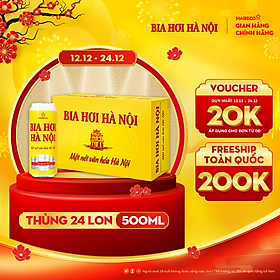 Bia Hơi Hà Nội - Thùng 24 lon 500ml