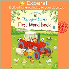 Sách - Poppy and Sam's First Word Book by Heather Amery (UK edition, paperback)