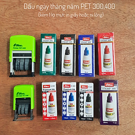 Dấu ngày tháng năm shiny PET 300,400.Mực in bao bì,nilông,giấy. - Dấu PET 400 4mm - Mực in giấy đỏ