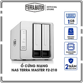 Ổ cứng mạng NAS Terra Master F2-210 Quad-Core - 2 Khay ổ cứnng Hàng chính hãng