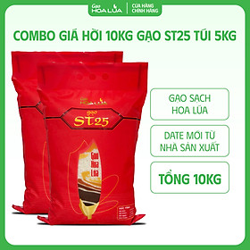 [Siêu Sale] Combo 10kg Gạo ST25 Hoa Lúa dẻo mềm, thơm ngon (túi 5kg)