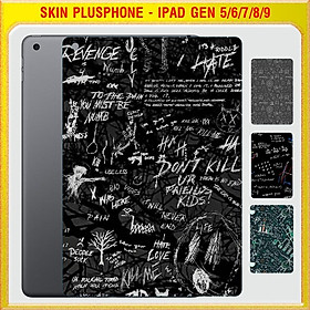 Mua Dán Skin cho mặt sau iPad Gen 5  Gen 6 9.7 inch  Gen 7  Gen 8  Gen 9 10.2 inch nhiều mẫu hot  độc lạ