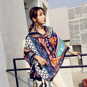 Khăn choàng boho đi biển họa tiết thổ cẩm - Mã VS013