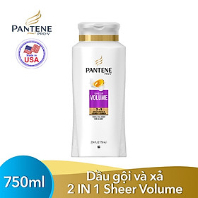 Dầu gội và xả 2in1 Pantene Pro-V Sheer Volume 750ml