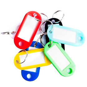 Colorful Key Tags ID Labels with Split Rings Random Color Pack of 30