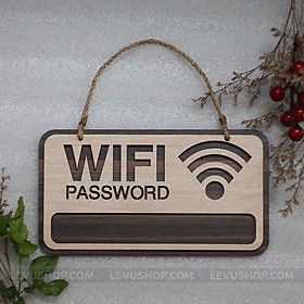 Mua Bảng wifi LEVU TW01 trang trí bằng gỗ khắc laser décor vintage