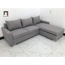 Mua Bộ ghế sofa góc L phòng khách xám ghi trắng nhiều kích cỡ
