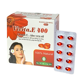 Vitamin e 400 đỏ ( Hộp 100 Viên) - giúp tái tạo da, làm sáng da, chống chảy xệ, giảm nám, chống lão hóa cho da