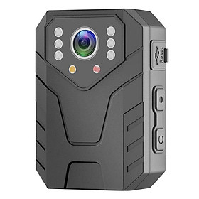 1080P 8 Hours HD Body Camera 170 Angle Wide Night Vision Law Enforcement Recorder Wearable 1800mAh DV Action Cam Enforcement Color: Black