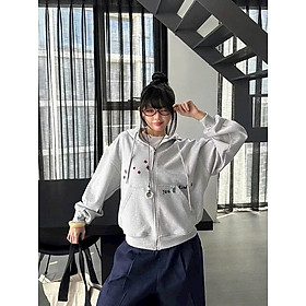 Áo Khoác Nỉ vải xuất khẩu dày mịn, Nón Trùm To, logo thêu.có túi trong, Form dưới 70kg