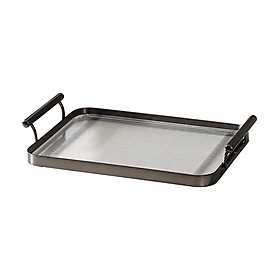 Acrylic Tray with Handles Countertop Organizer Durable Multipurpose Rectangular Cosmetics Tray for Meals Snacks Kitchen Bathroom Vanity