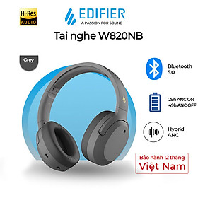 Tai nghe bluetooth 5.0 EDIFIER W820NB Âm thanh chất lượng cao Hires Audio Chống ồn chủ động Chơi game- Hàng chính hãng