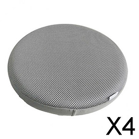 4xBar Stool Covers Round Chair Seat Cover Sleeve Protector Gray 30cm