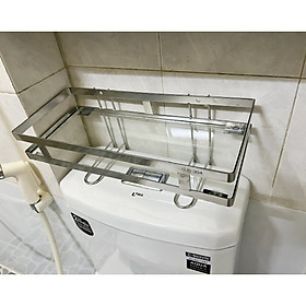 Kệ Phòng Vệ Sinh Gác Bồn Toilet Hàng Chính Hãng - Thiết kế sang trọng - Tải trọng 6KG - INOX 304