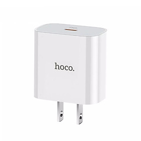 Hình ảnh Củ sạc nhanh 3A/ PD20W Hoco C76 Plus chuôi dẹt 1 cổng Type-C chất liệu chống cháy cao cấp - Hàng chính hãng